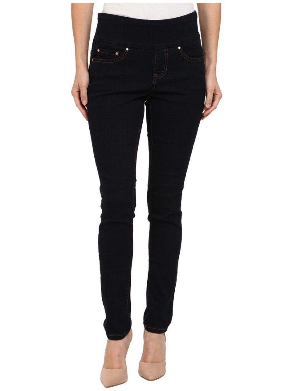 **CLOSE OUT** Jag Jeans Petite Nora Pull-On Skinny Black, SZ 4P--7283